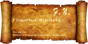 Fingerhut Nikolett névjegykártya
