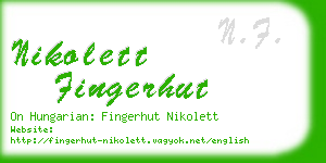 nikolett fingerhut business card